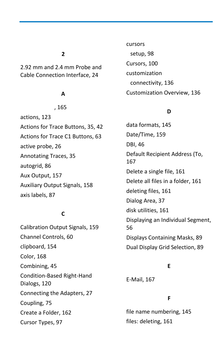 Index | Teledyne LeCroy WaveMaster 8 Zi_Zi-A User Manual | Page 183 / 190