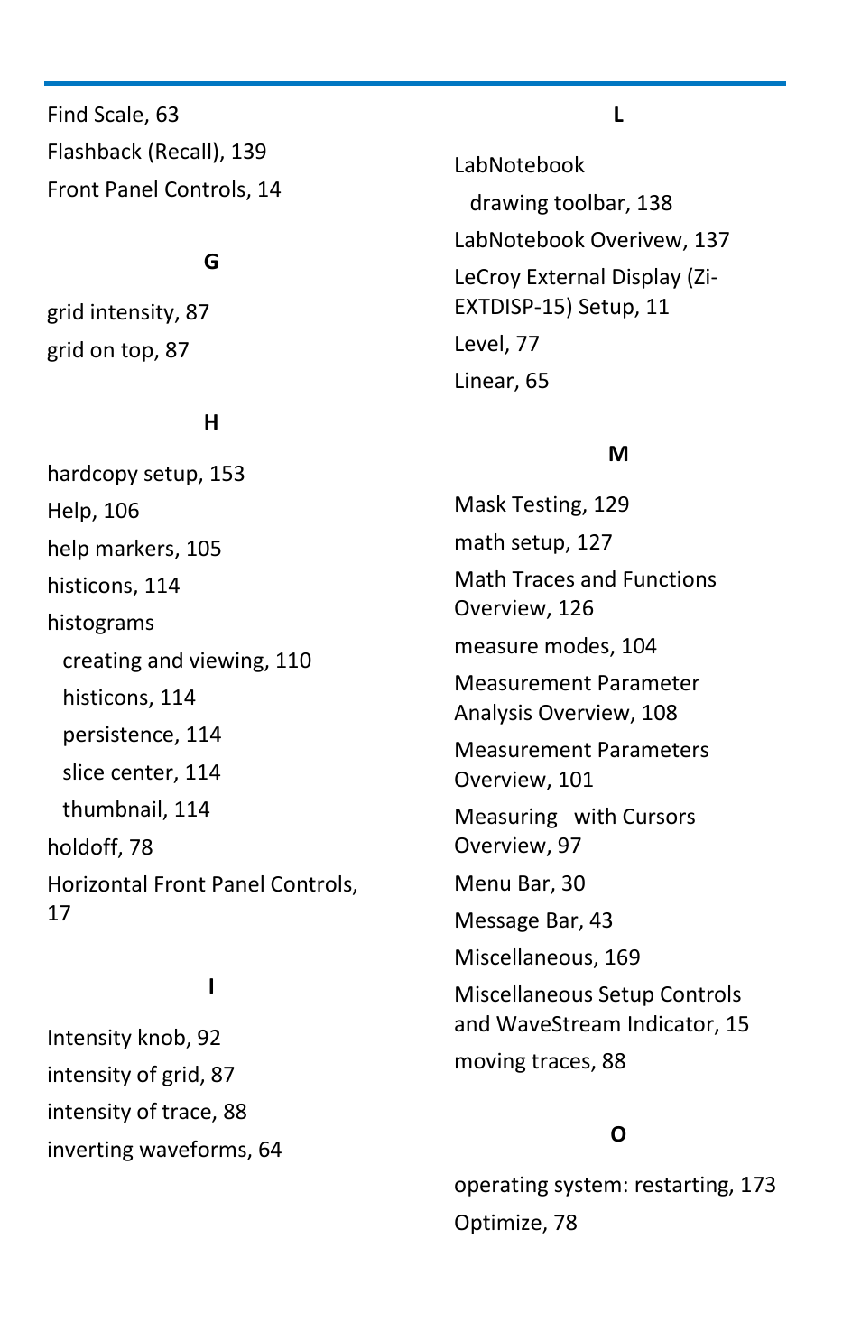 Teledyne LeCroy WaveMaster 8 Zi_Zi-A User Manual | Page 184 / 190