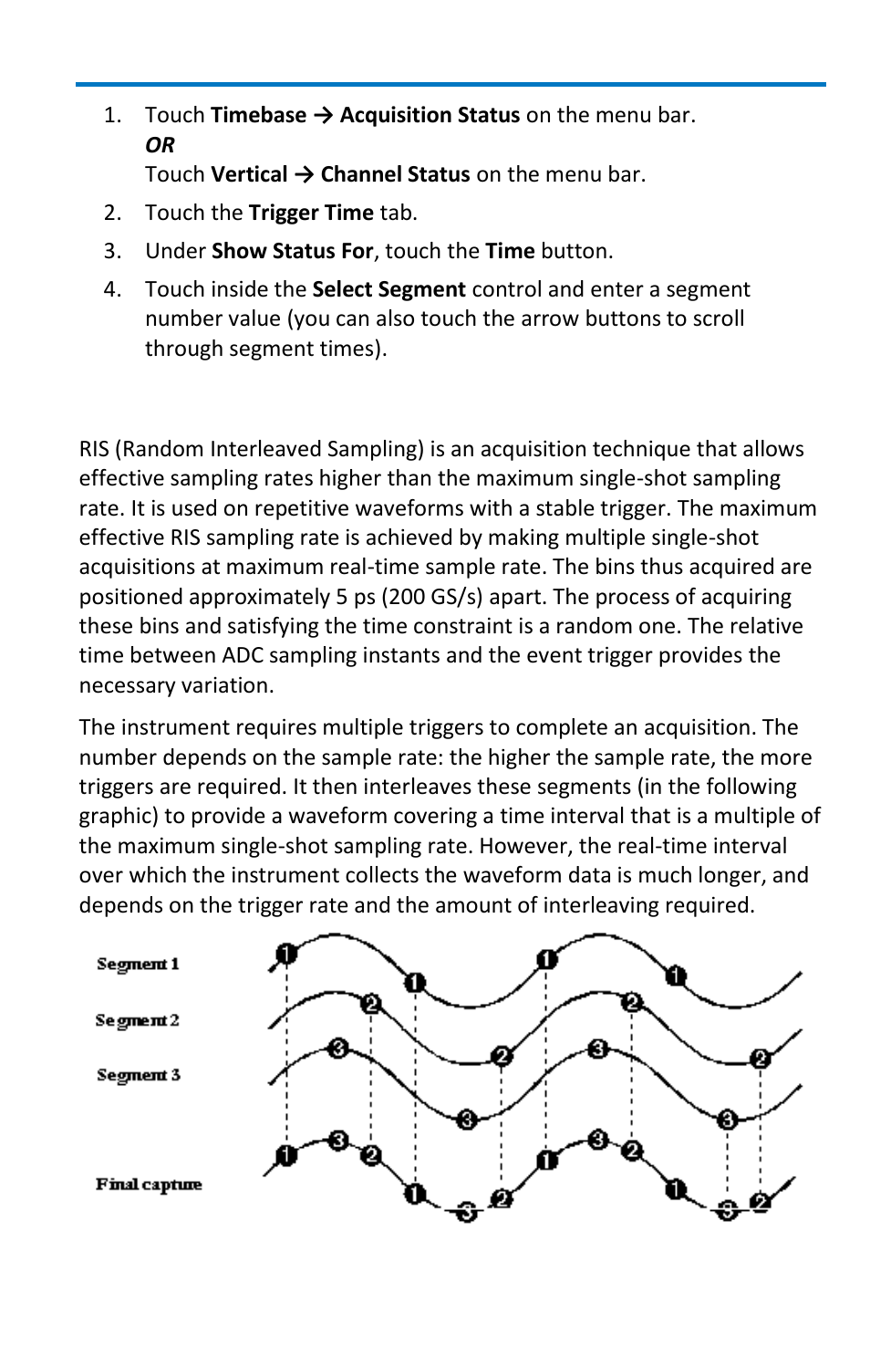 Ris sampling mode for higher sampling rates | Teledyne LeCroy WaveMaster 8 Zi_Zi-A User Manual | Page 61 / 190