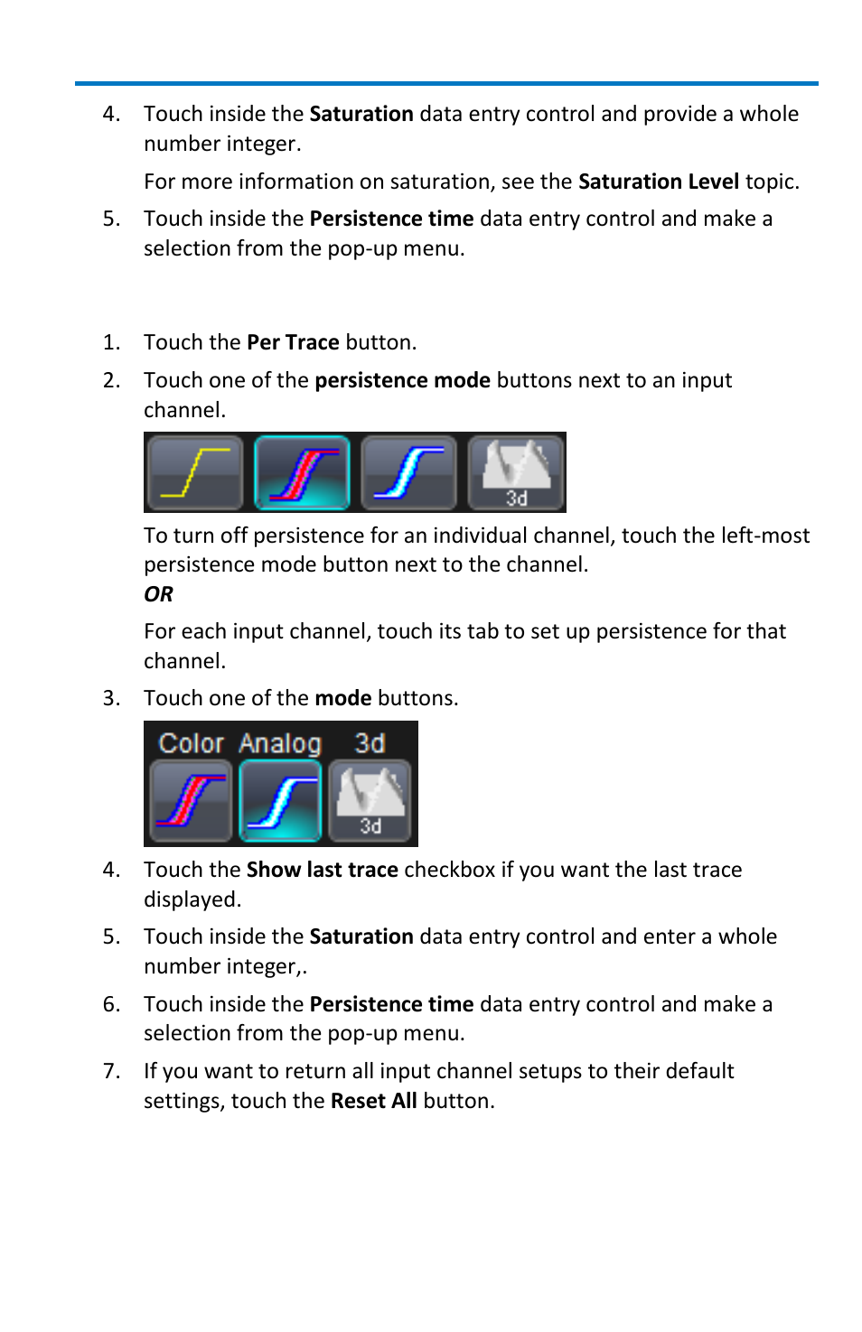 Individual persistence setup for each channel | Teledyne LeCroy WaveMaster 8 Zi_Zi-A User Manual | Page 91 / 190