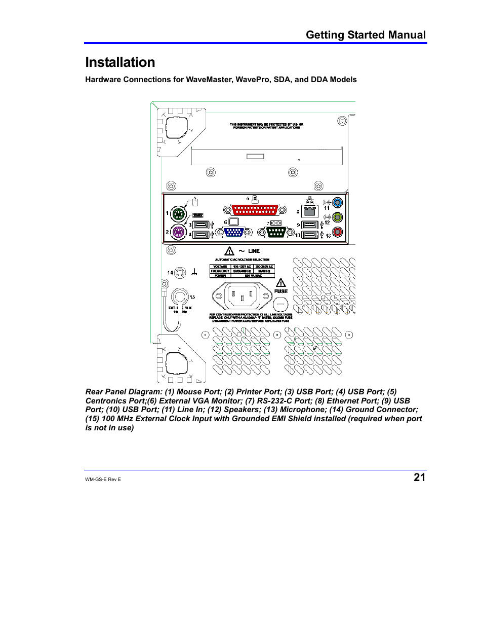Installation | Teledyne LeCroy WaveMaster 8000A User Manual | Page 23 / 46