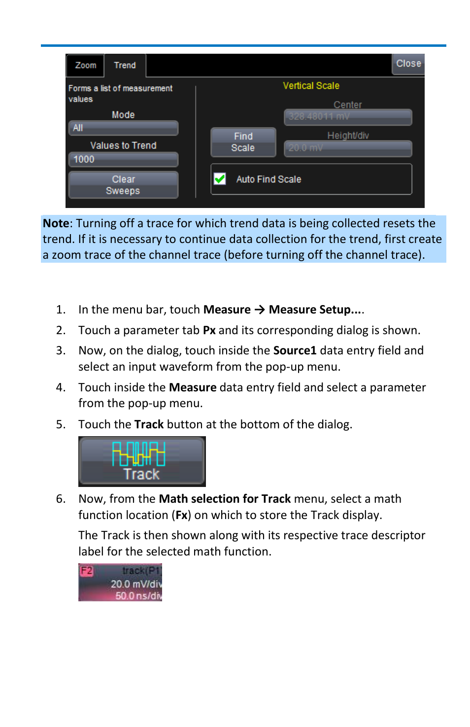 Creating a track view | Teledyne LeCroy WavePro 7 Zi_Zi-A User Manual | Page 111 / 188