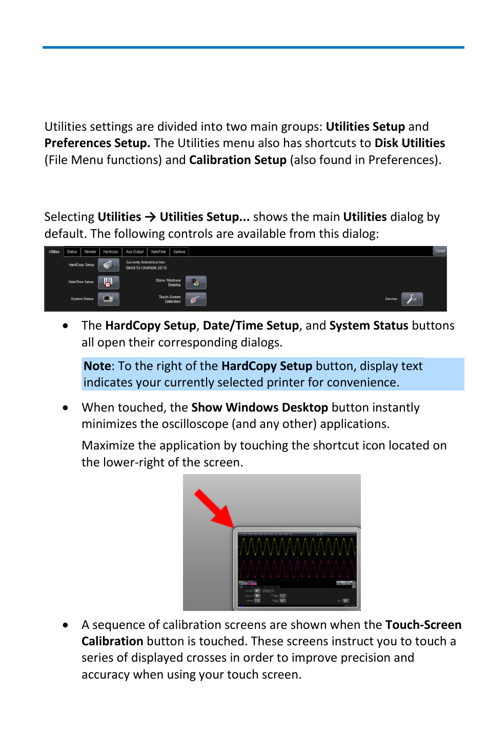 Utilities, Overview, Utilities setup | Teledyne LeCroy WavePro 7 Zi_Zi-A User Manual | Page 141 / 188