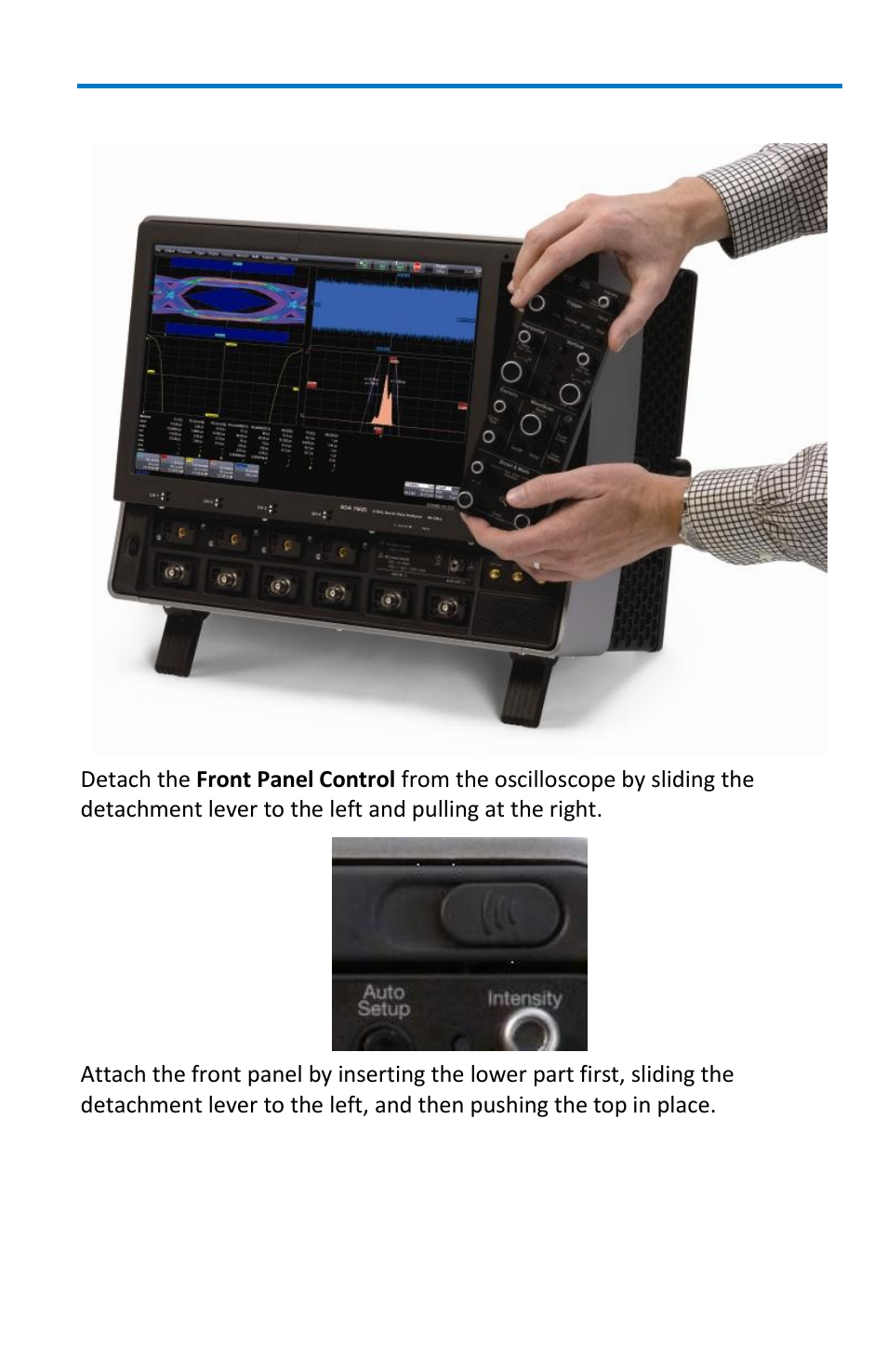 Detaching and attaching the front panel control | Teledyne LeCroy WavePro 7 Zi_Zi-A User Manual | Page 15 / 188