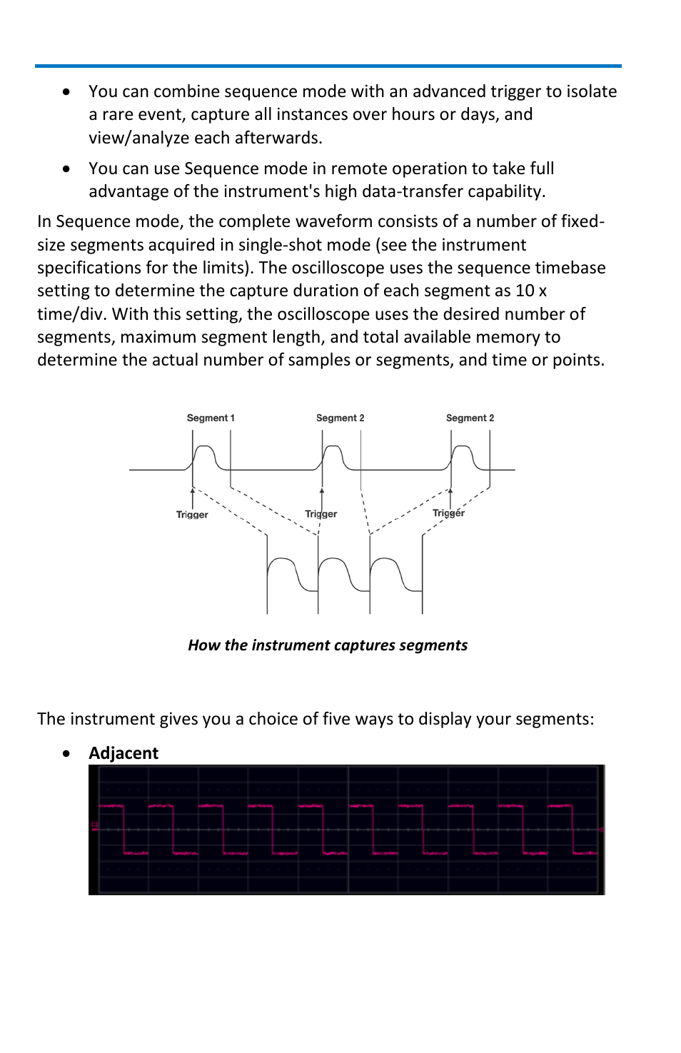 Sequence display modes | Teledyne LeCroy WavePro 7 Zi_Zi-A User Manual | Page 52 / 188