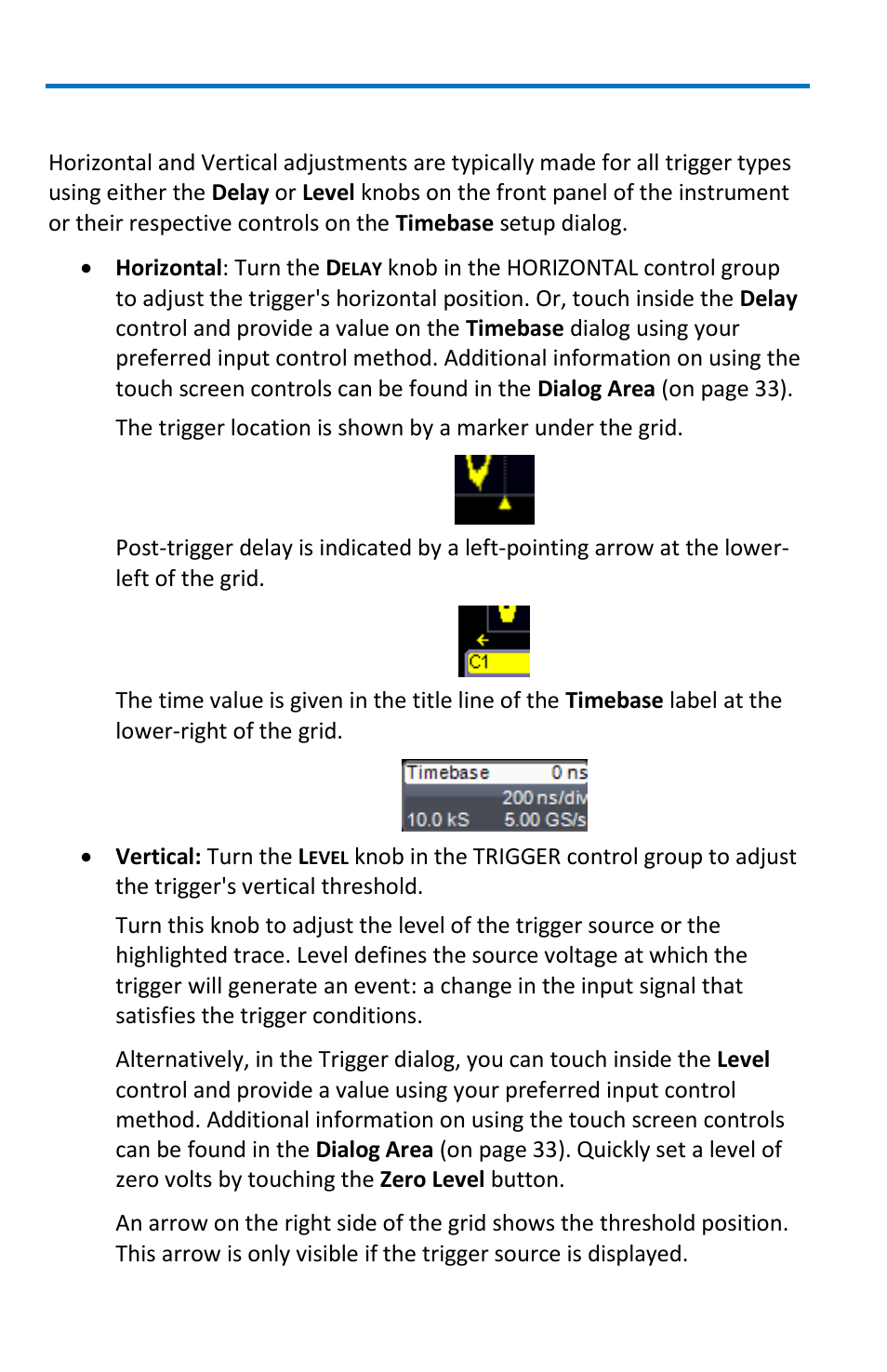 Trigger settings | Teledyne LeCroy WavePro 7 Zi_Zi-A User Manual | Page 72 / 188