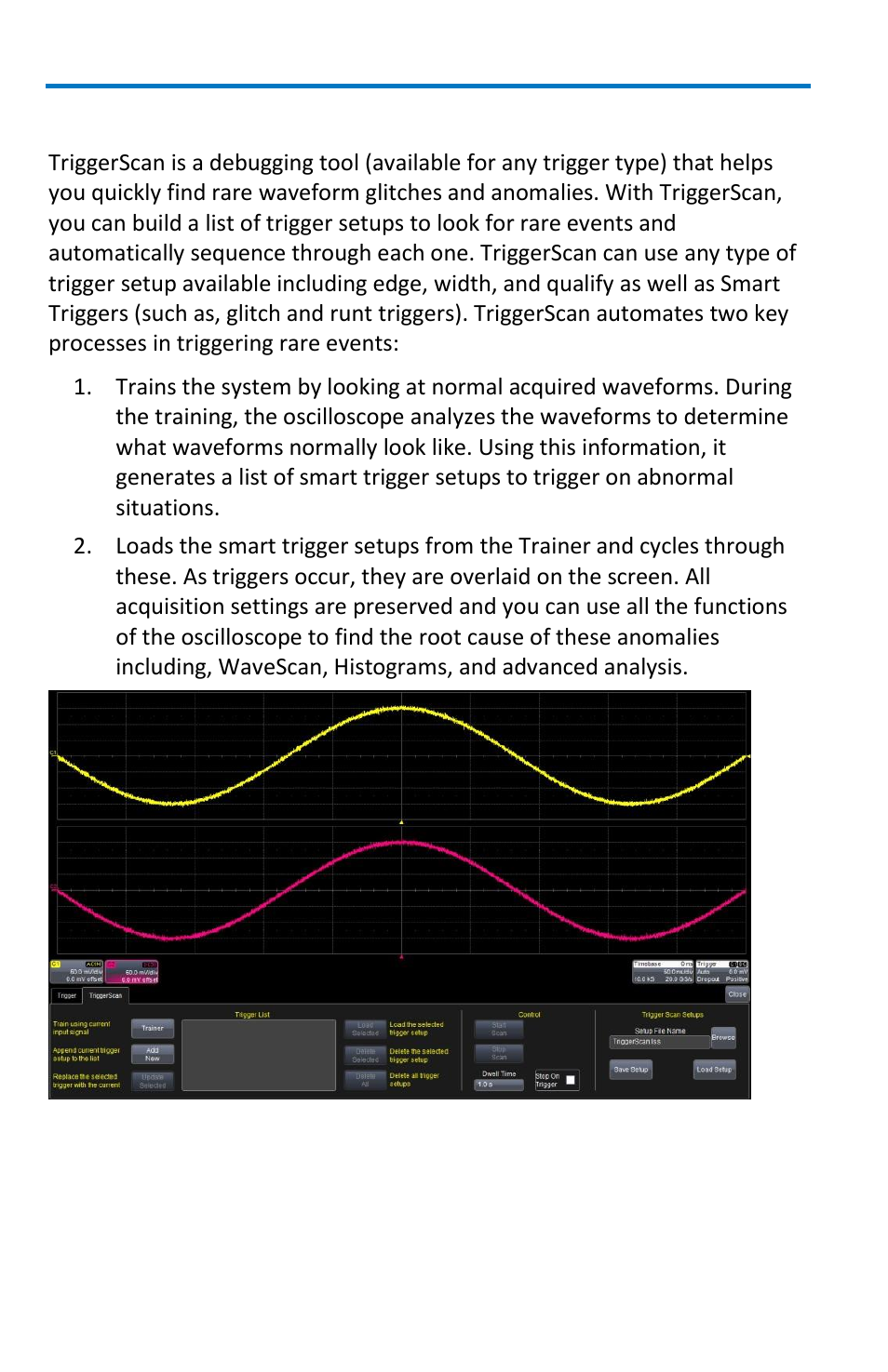 Triggerscan | Teledyne LeCroy WavePro 7 Zi_Zi-A User Manual | Page 78 / 188