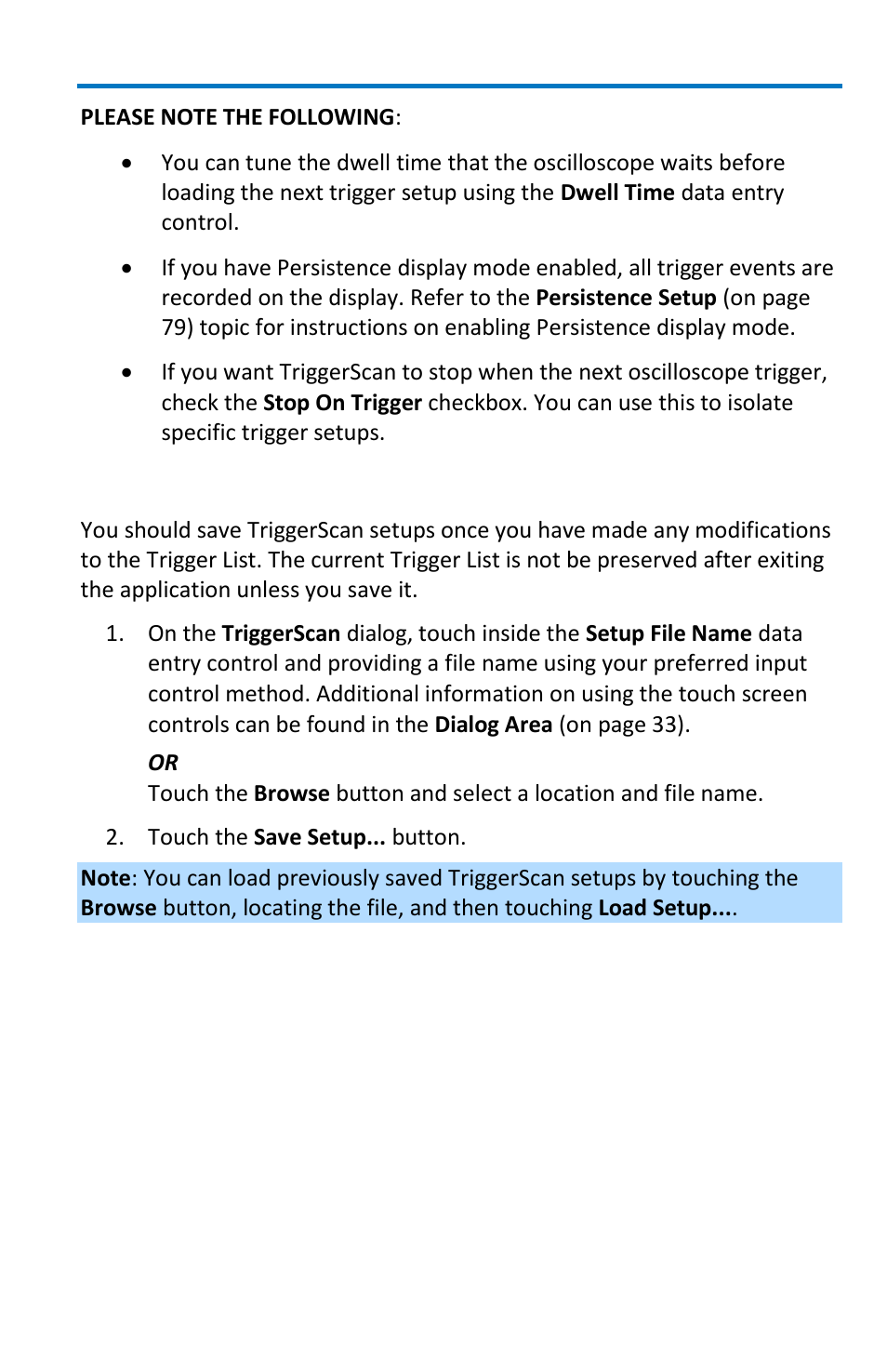 Saving triggerscan setups | Teledyne LeCroy WavePro 7 Zi_Zi-A User Manual | Page 81 / 188