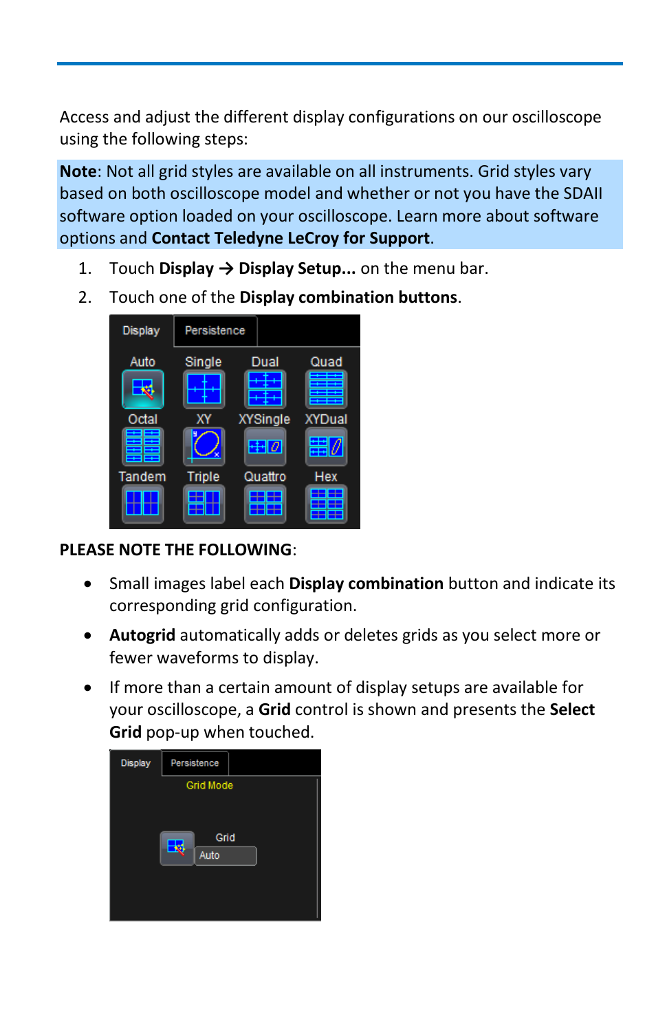 Display setup | Teledyne LeCroy WavePro 7 Zi_Zi-A User Manual | Page 83 / 188