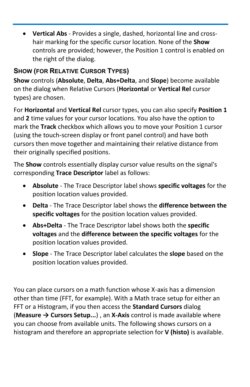 Cursors on math functions | Teledyne LeCroy WavePro 7 Zi_Zi-A User Manual | Page 96 / 188