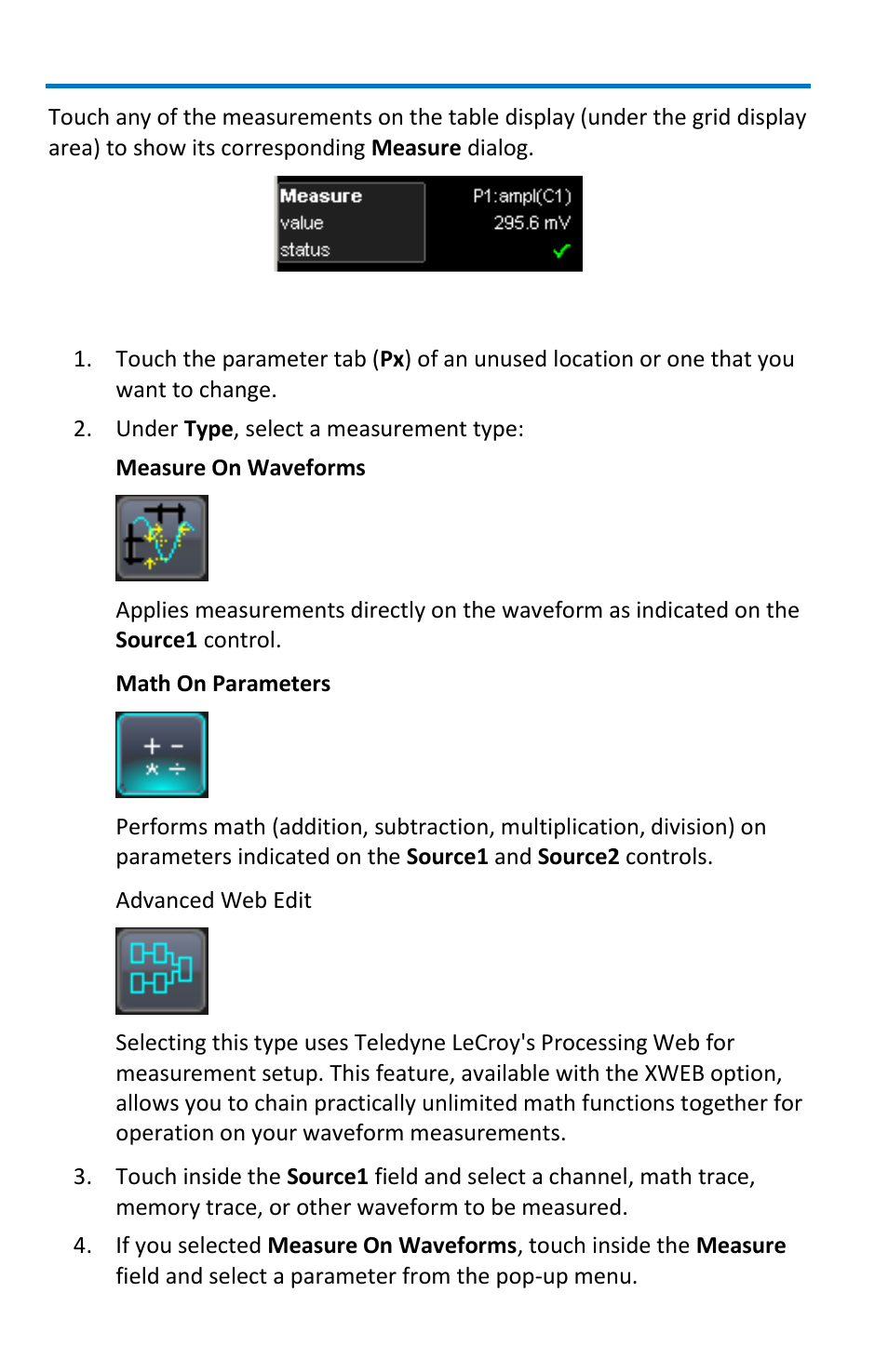 Parameter setup | Teledyne LeCroy WavePro 7 Zi_Zi-A User Manual | Page 98 / 188