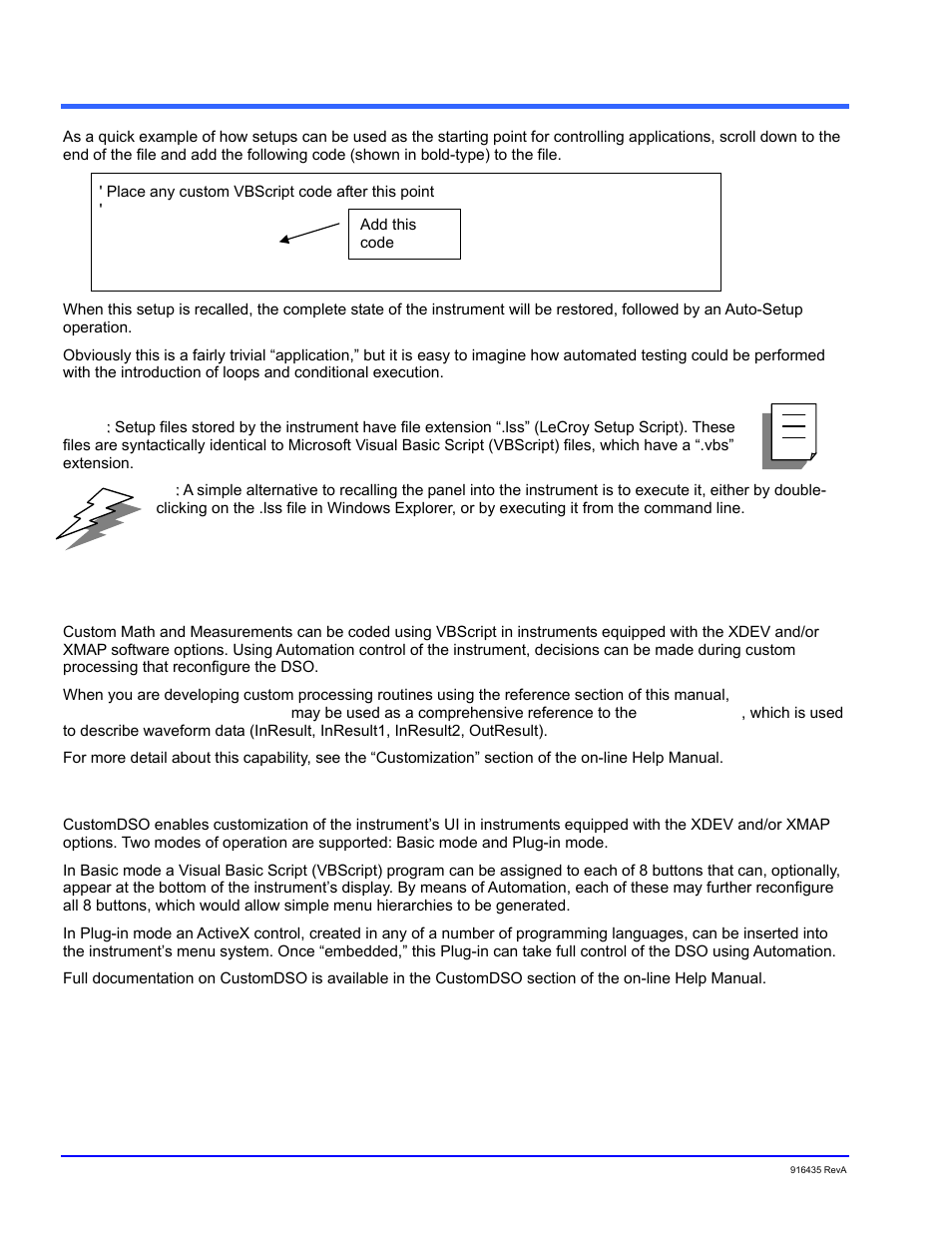 Custom math and measurements, Customdso | Teledyne LeCroy WaveExpert series Automation Manual User Manual | Page 20 / 285