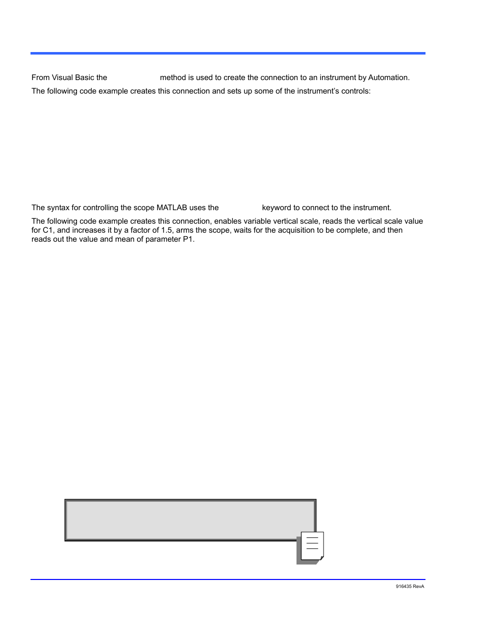 From visual basic, From matlab | Teledyne LeCroy WaveExpert series Automation Manual User Manual | Page 22 / 285