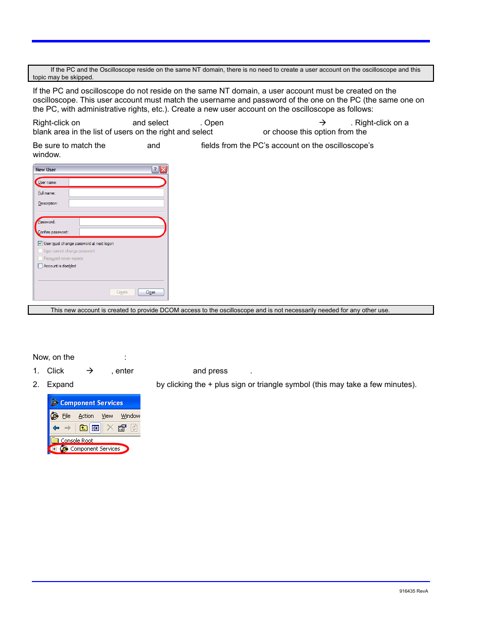 Dcom system configuration on windows xp or vista | Teledyne LeCroy WaveExpert series Automation Manual User Manual | Page 266 / 285