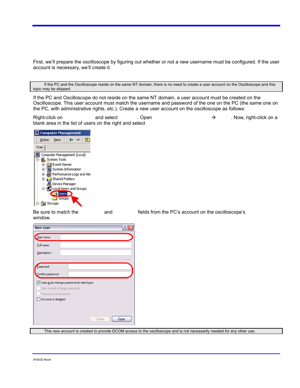 Prepare the oscilloscope – case 2: windows 2000 | Teledyne LeCroy WaveExpert series Automation Manual User Manual | Page 273 / 285