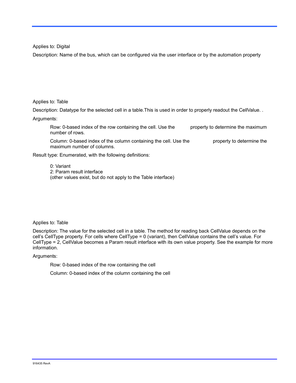 Busname, Celltype, Cellvalue | Overview | Teledyne LeCroy WaveExpert series Automation Manual User Manual | Page 43 / 285