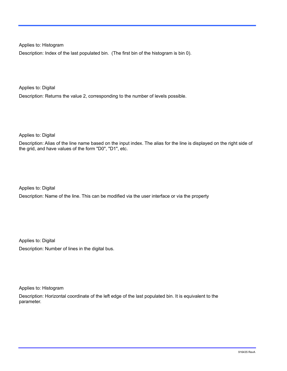 Lastpopulatedbin, Levels, Linealiasname | Linename, Lines | Teledyne LeCroy WaveExpert series Automation Manual User Manual | Page 52 / 285