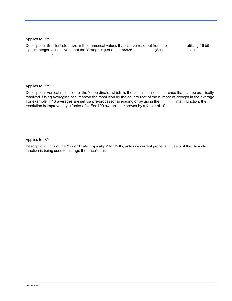 Yperstep, Yresolution, Yunits | Overview | Teledyne LeCroy WaveExpert series Automation Manual User Manual | Page 67 / 285