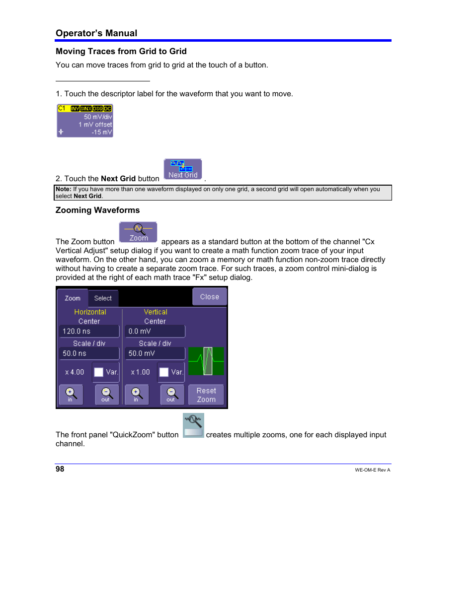 Teledyne LeCroy WaveExpert 100H Operators Manual User Manual | Page 100 / 348