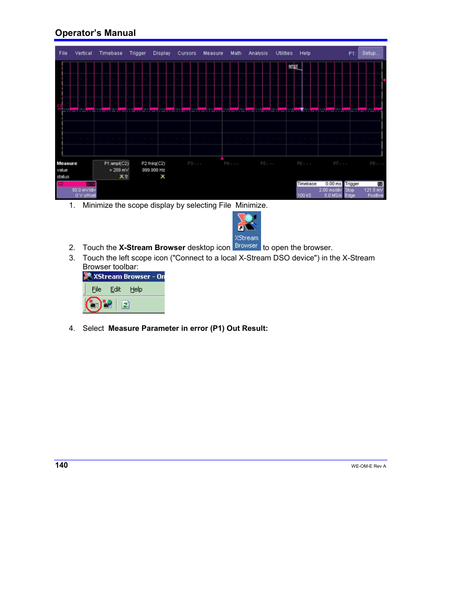 Operator’s manual | Teledyne LeCroy WaveExpert 100H Operators Manual User Manual | Page 142 / 348