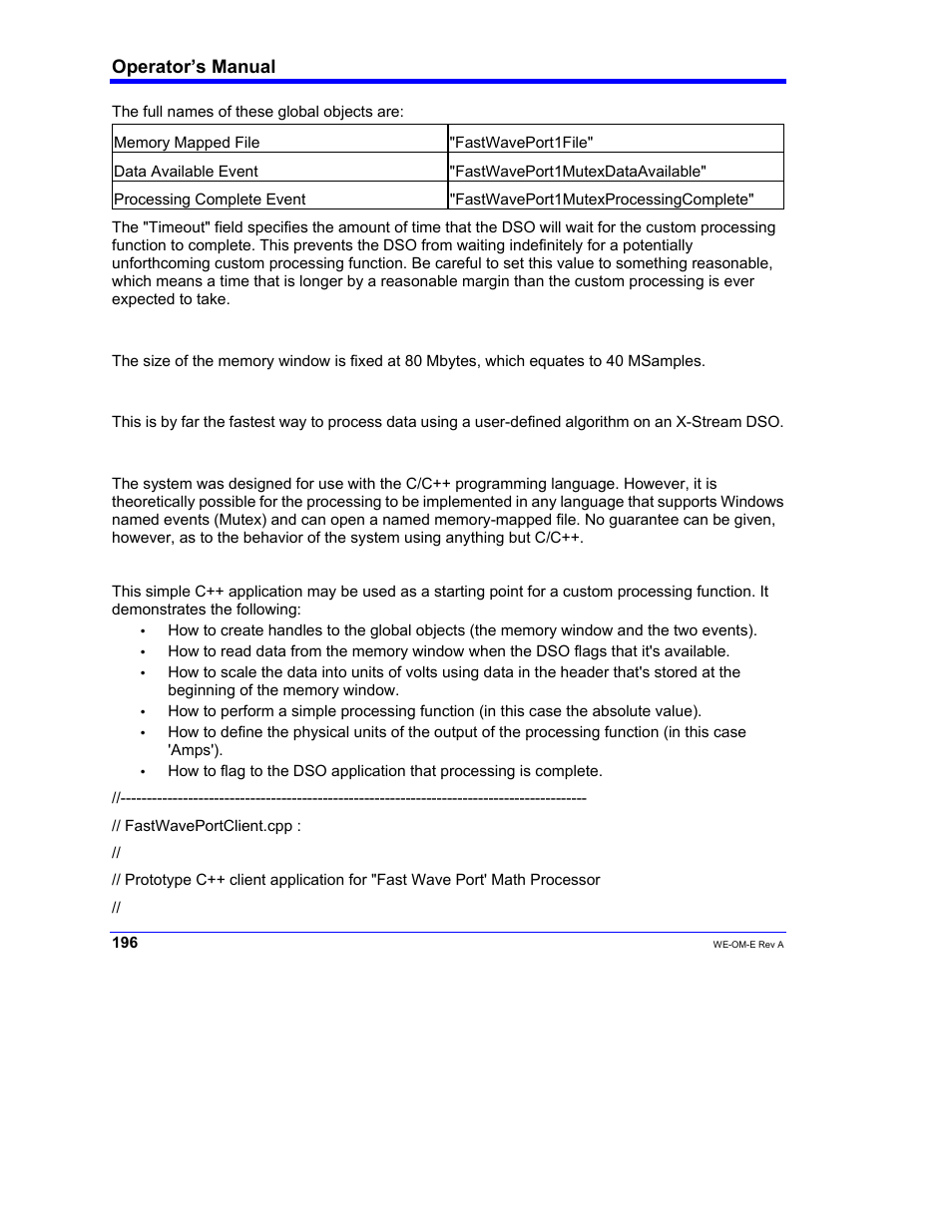 Operator’s manual | Teledyne LeCroy WaveExpert 100H Operators Manual User Manual | Page 198 / 348