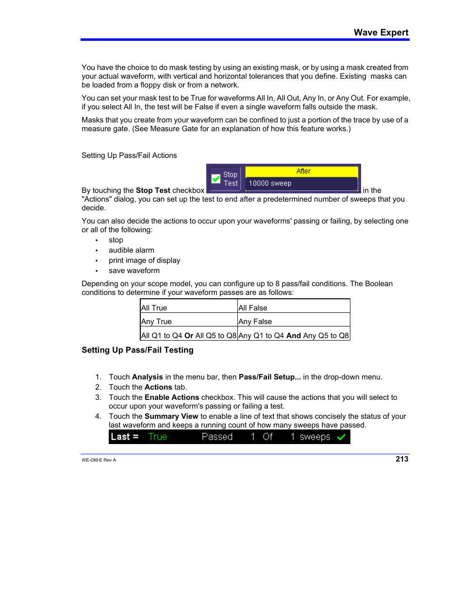 Wave expert | Teledyne LeCroy WaveExpert 100H Operators Manual User Manual | Page 215 / 348