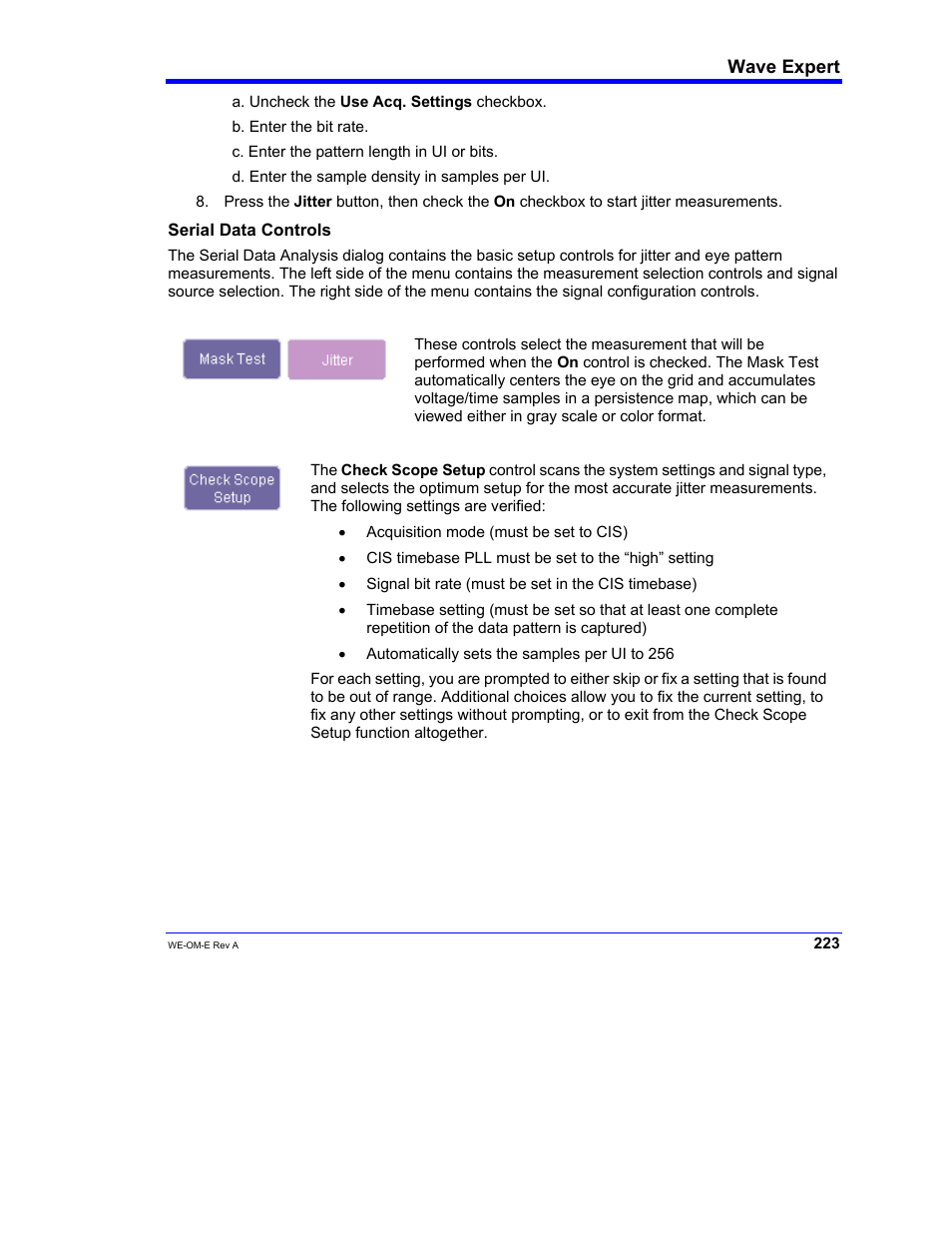 Wave expert | Teledyne LeCroy WaveExpert 100H Operators Manual User Manual | Page 225 / 348