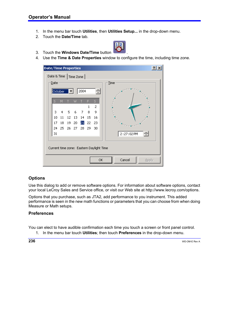Teledyne LeCroy WaveExpert 100H Operators Manual User Manual | Page 238 / 348