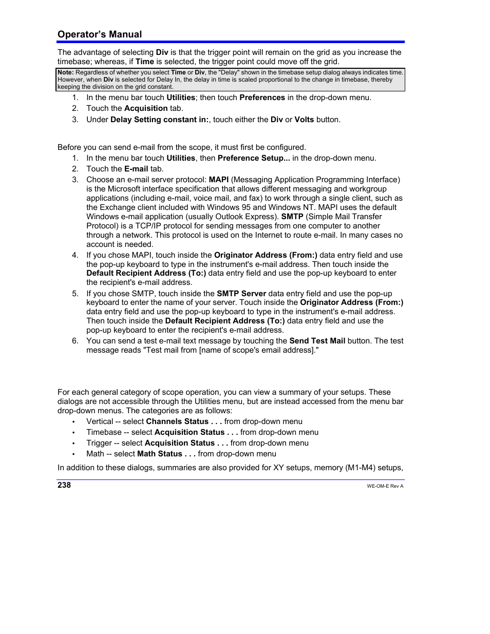 Operator’s manual | Teledyne LeCroy WaveExpert 100H Operators Manual User Manual | Page 240 / 348