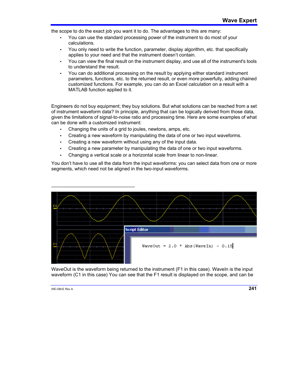 Wave expert | Teledyne LeCroy WaveExpert 100H Operators Manual User Manual | Page 243 / 348