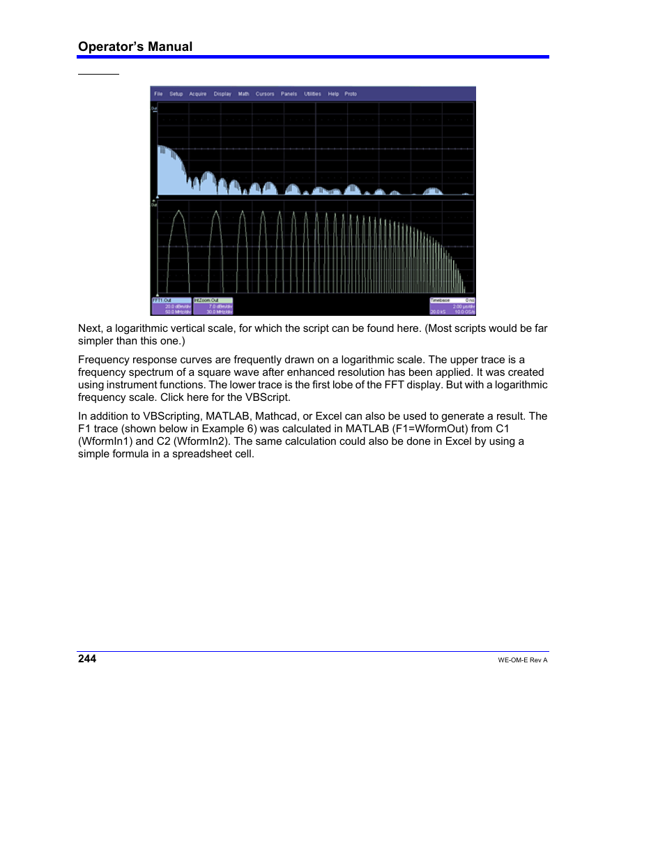 Operator’s manual | Teledyne LeCroy WaveExpert 100H Operators Manual User Manual | Page 246 / 348