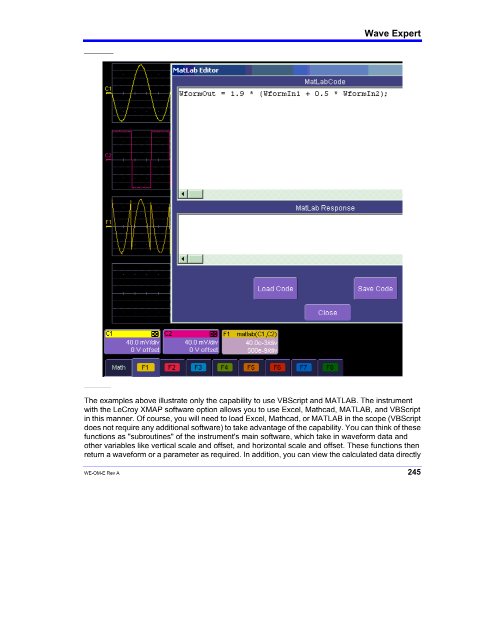 Wave expert | Teledyne LeCroy WaveExpert 100H Operators Manual User Manual | Page 247 / 348