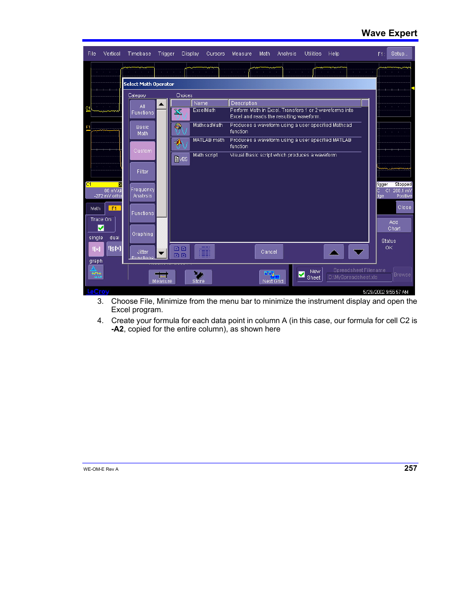 Teledyne LeCroy WaveExpert 100H Operators Manual User Manual | Page 259 / 348