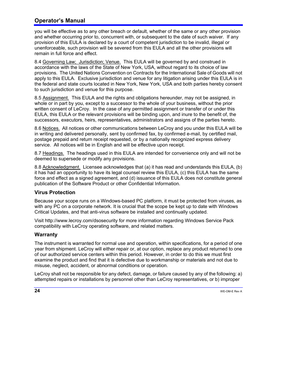 Teledyne LeCroy WaveExpert 100H Operators Manual User Manual | Page 26 / 348