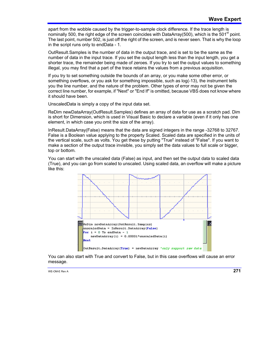 Wave expert | Teledyne LeCroy WaveExpert 100H Operators Manual User Manual | Page 273 / 348