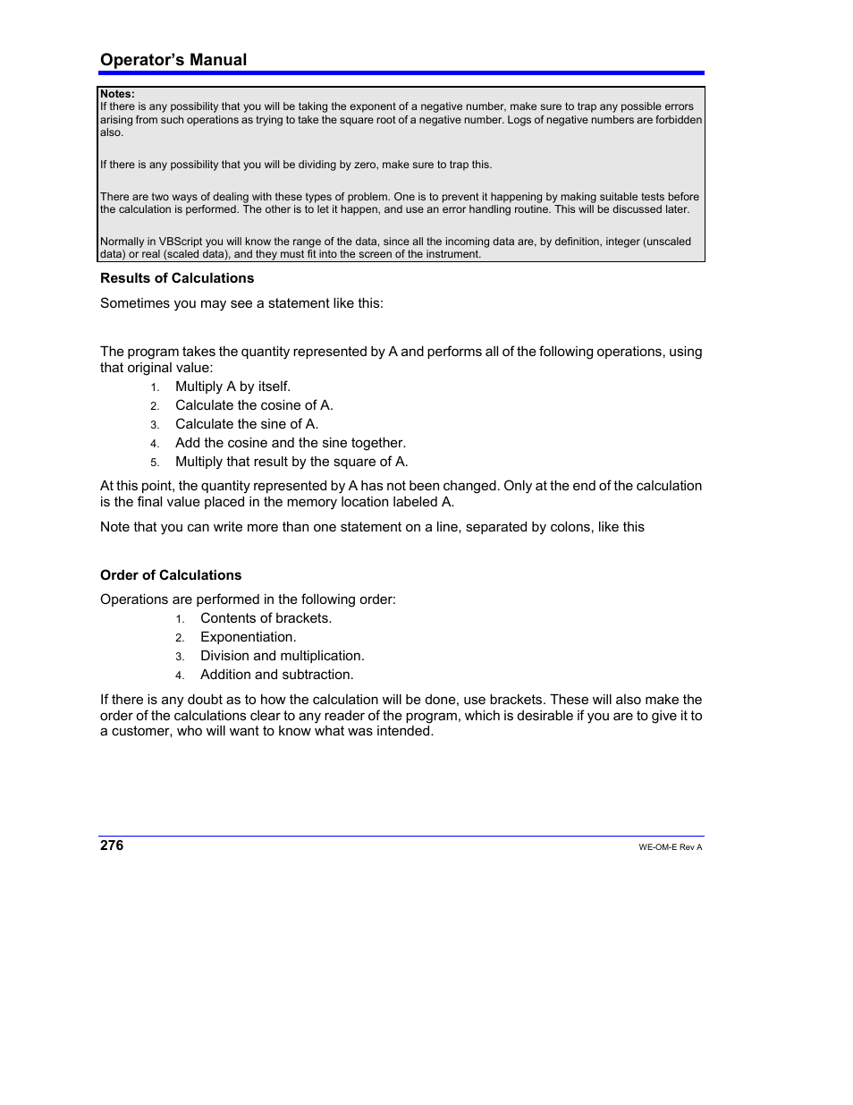 Operator’s manual | Teledyne LeCroy WaveExpert 100H Operators Manual User Manual | Page 278 / 348