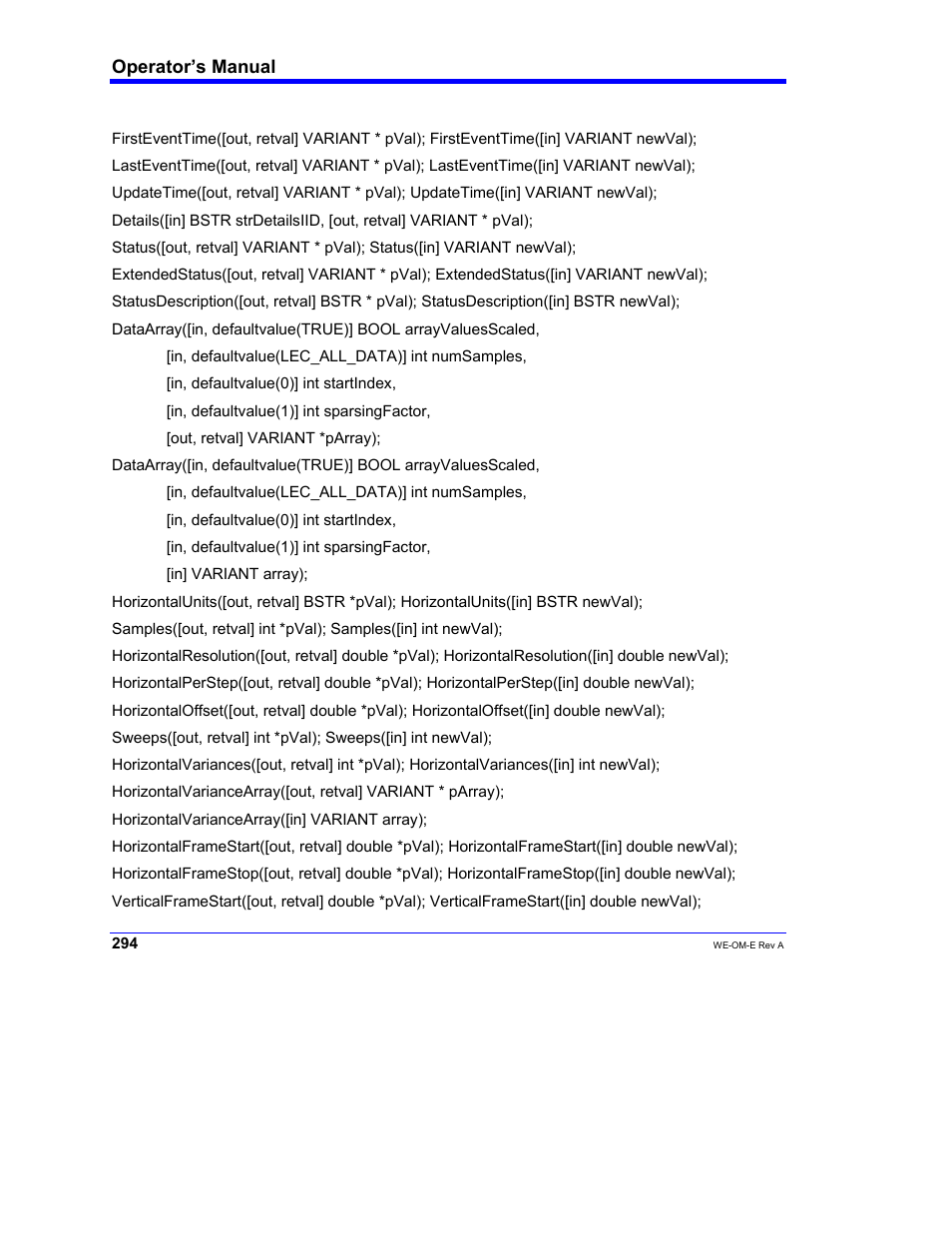 Teledyne LeCroy WaveExpert 100H Operators Manual User Manual | Page 296 / 348