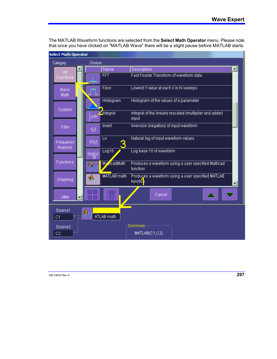 Wave expert | Teledyne LeCroy WaveExpert 100H Operators Manual User Manual | Page 299 / 348