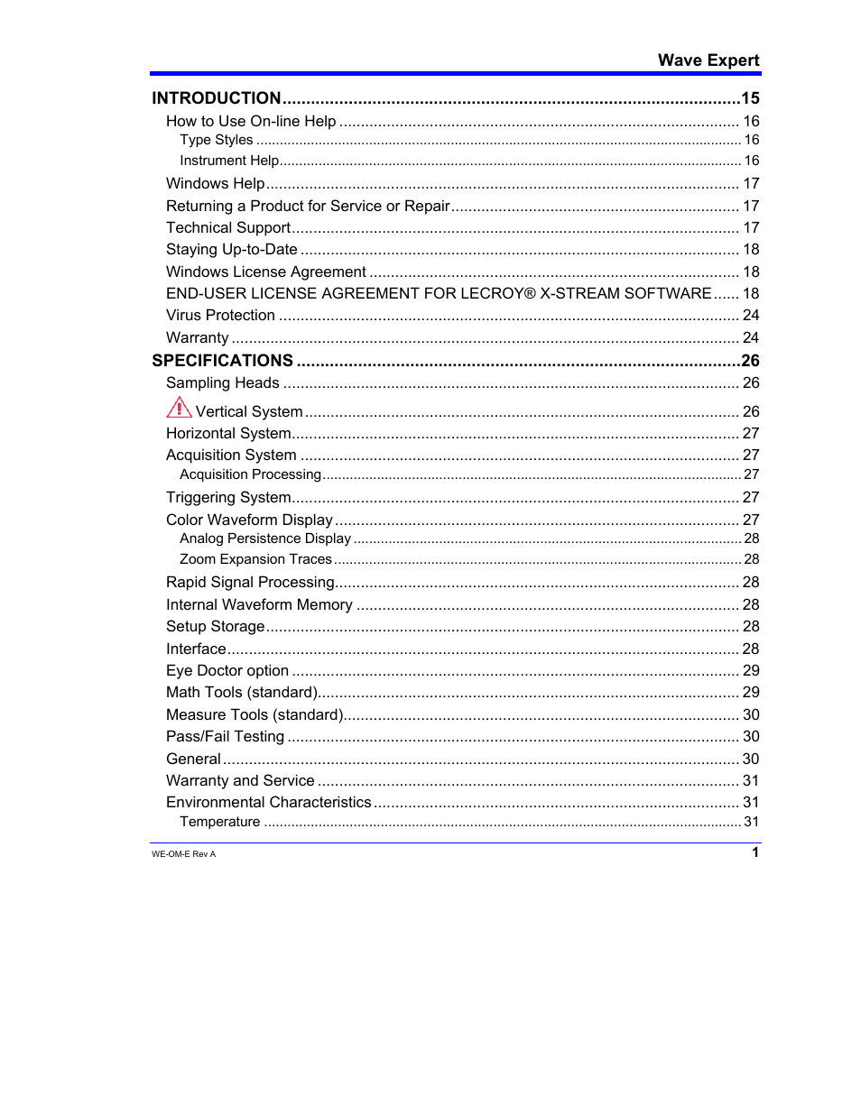 Teledyne LeCroy WaveExpert 100H Operators Manual User Manual | Page 3 / 348