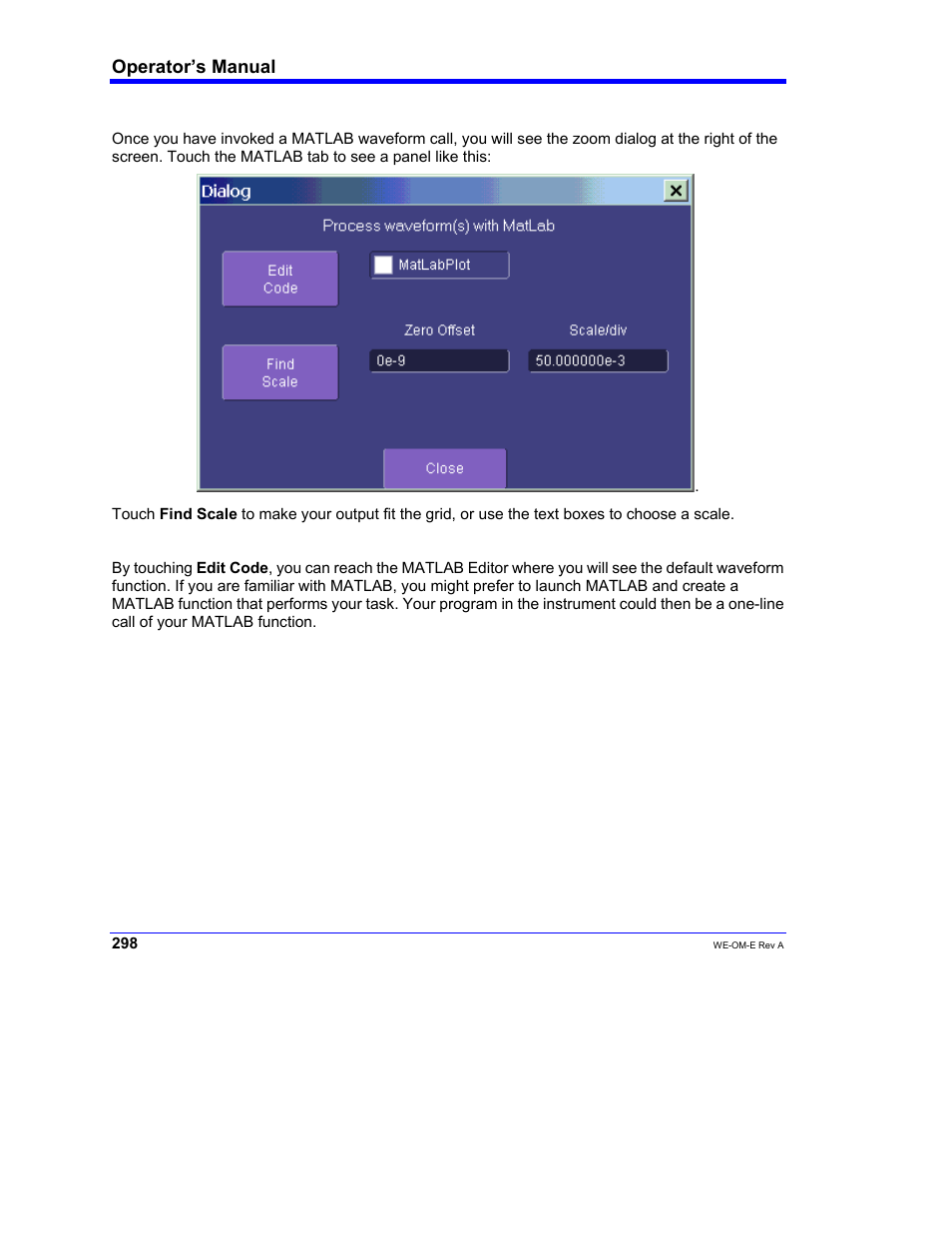 Operator’s manual | Teledyne LeCroy WaveExpert 100H Operators Manual User Manual | Page 300 / 348
