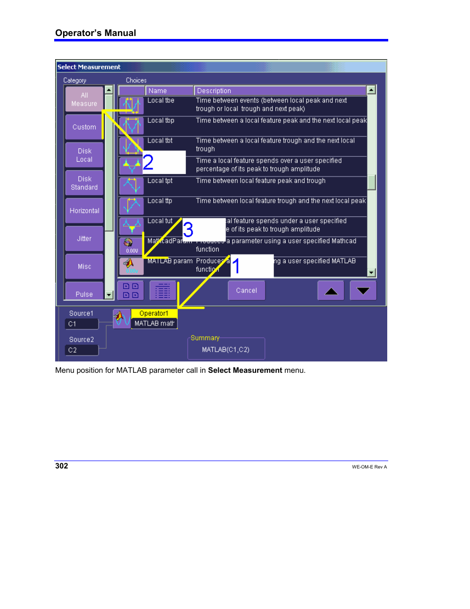 Operator’s manual | Teledyne LeCroy WaveExpert 100H Operators Manual User Manual | Page 304 / 348