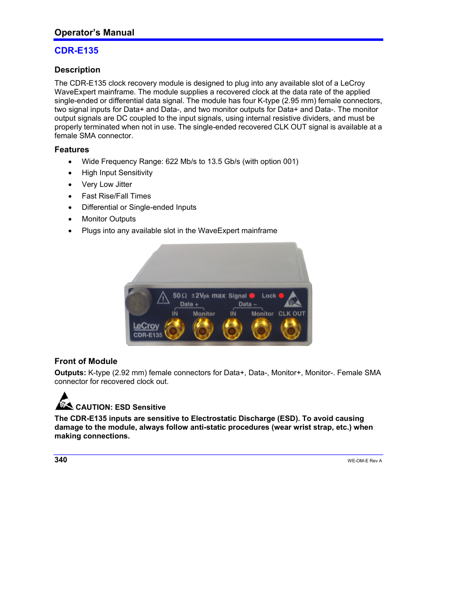 Teledyne LeCroy WaveExpert 100H Operators Manual User Manual | Page 342 / 348