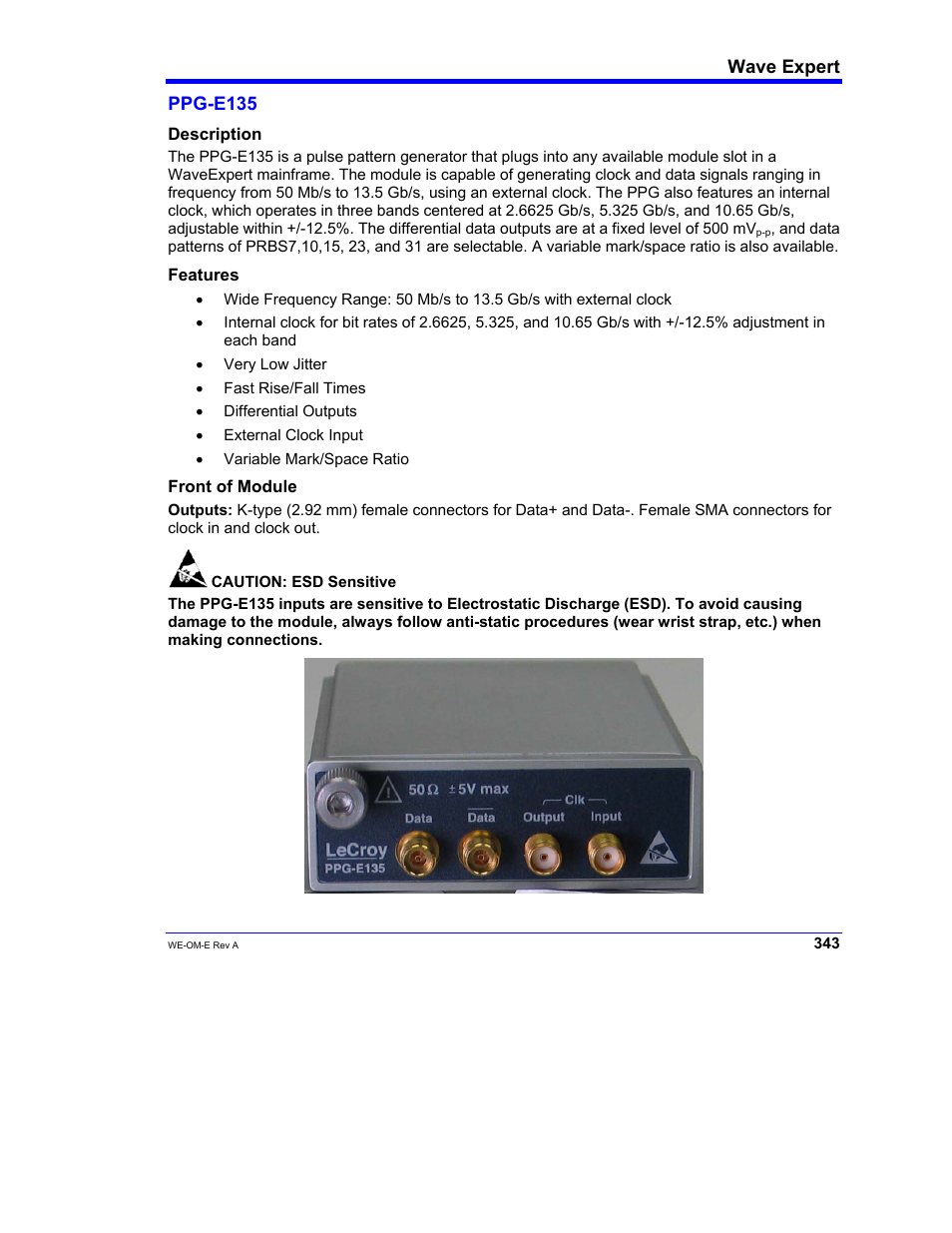 Teledyne LeCroy WaveExpert 100H Operators Manual User Manual | Page 345 / 348
