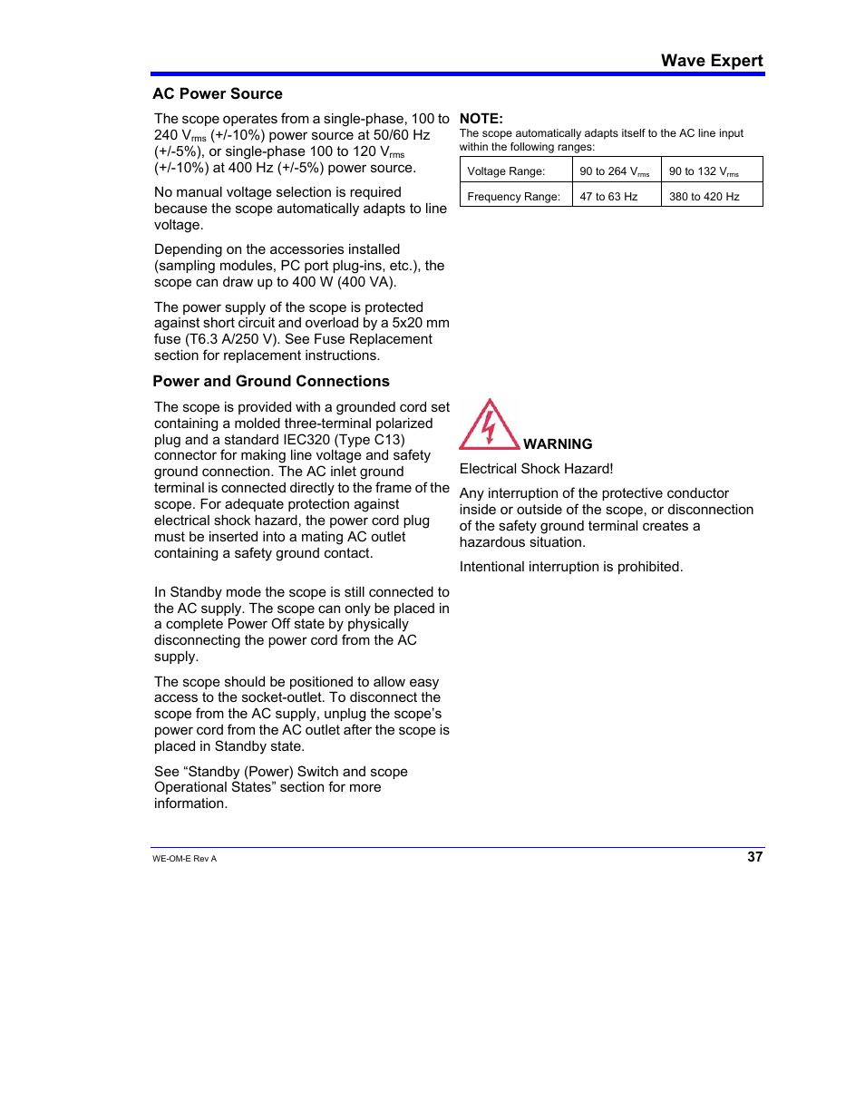 Wave expert | Teledyne LeCroy WaveExpert 100H Operators Manual User Manual | Page 39 / 348