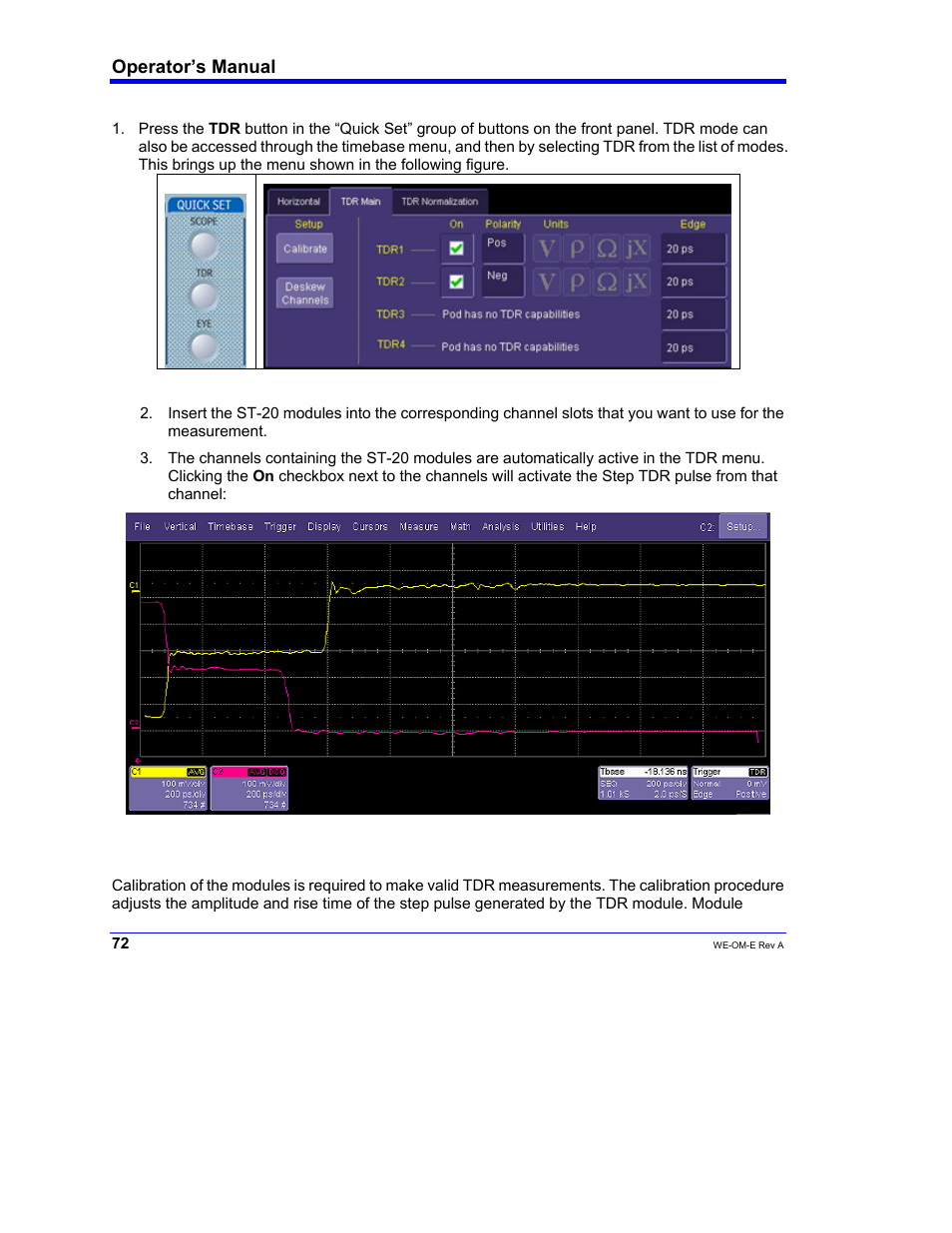 Operator’s manual | Teledyne LeCroy WaveExpert 100H Operators Manual User Manual | Page 74 / 348