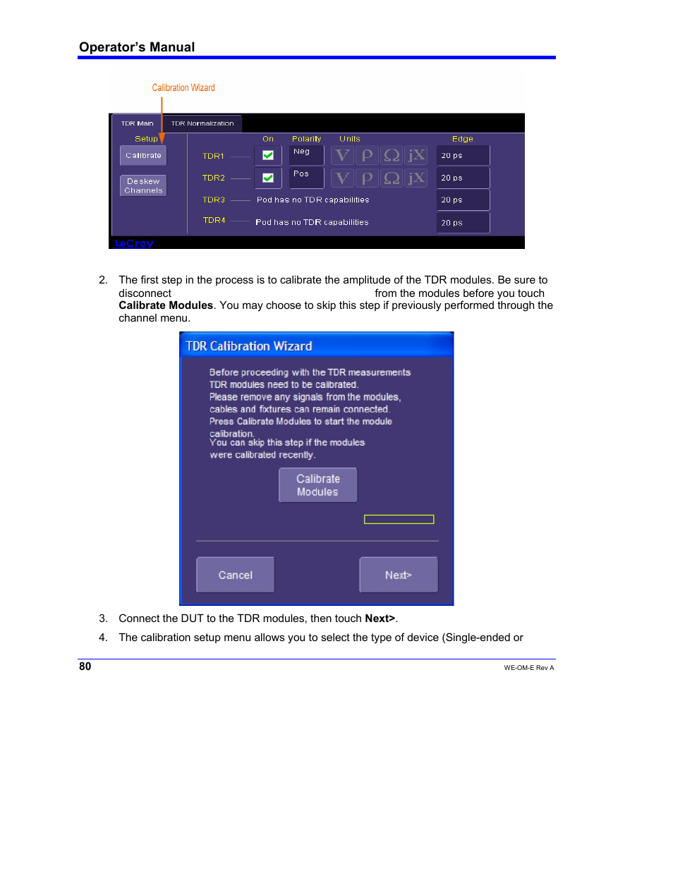 Operator’s manual | Teledyne LeCroy WaveExpert 100H Operators Manual User Manual | Page 82 / 348