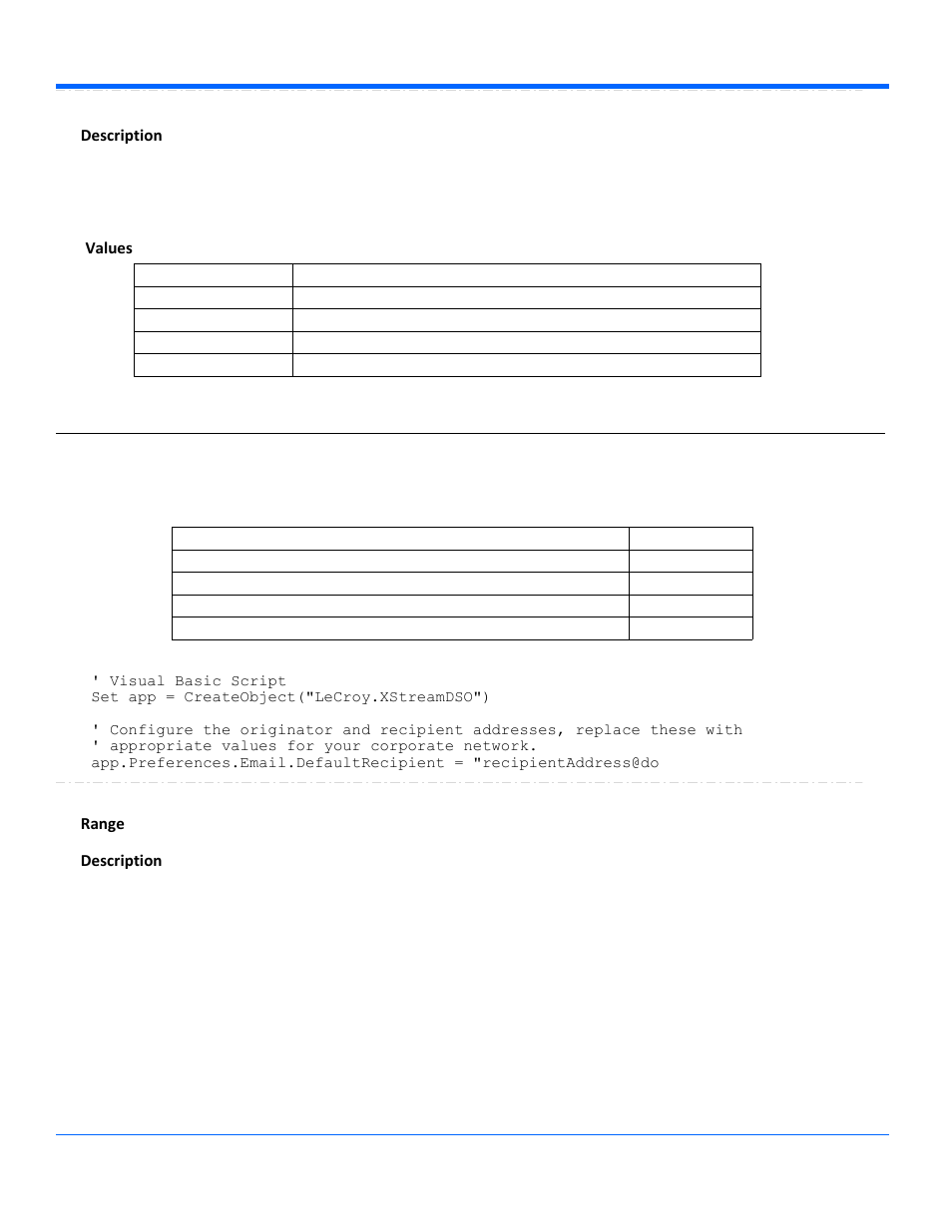 Email | Teledyne LeCroy WaveRunner Automation Command User Manual | Page 180 / 460
