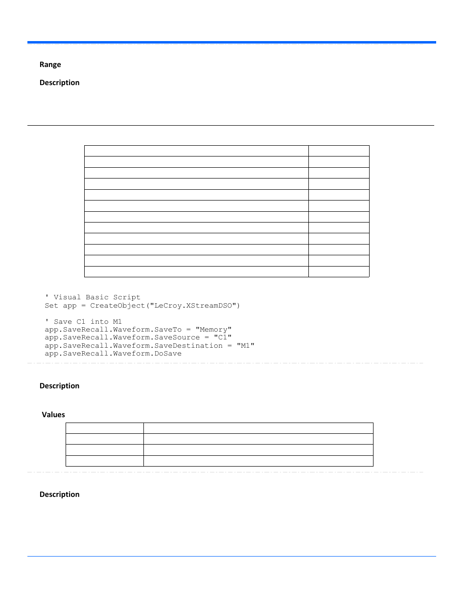 Waveform | Teledyne LeCroy WaveRunner Automation Command User Manual | Page 188 / 460