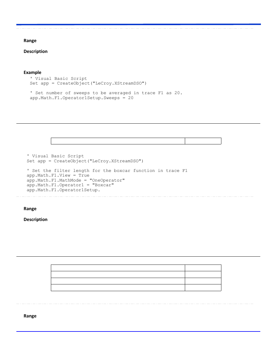 Boxcar, Copy | Teledyne LeCroy WaveRunner Automation Command User Manual | Page 333 / 460