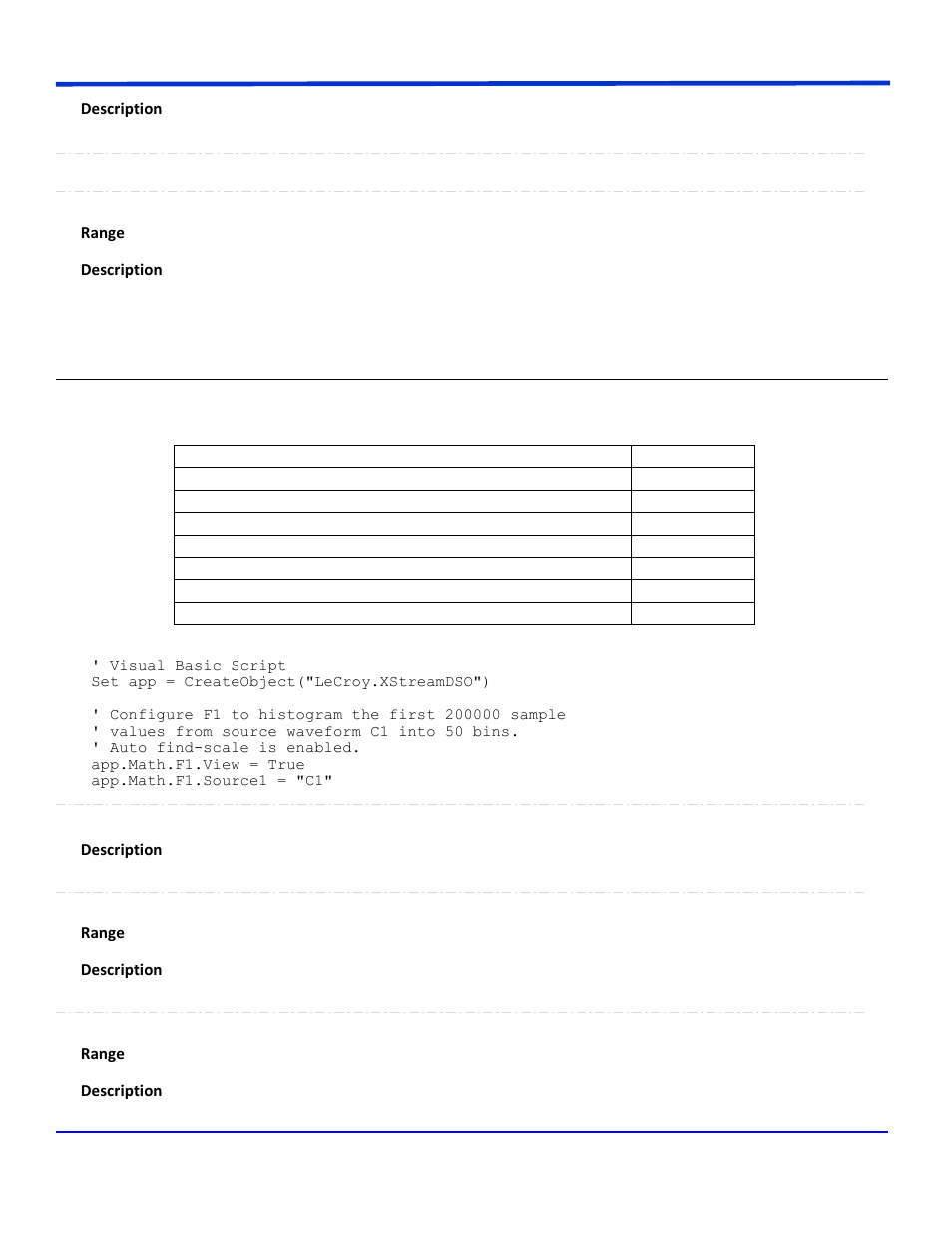 Histogram | Teledyne LeCroy WaveRunner Automation Command User Manual | Page 347 / 460